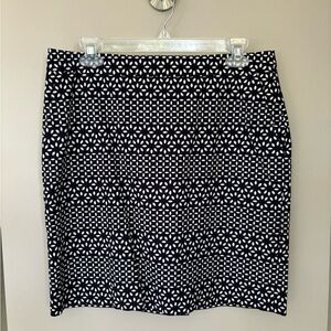 Brooks Brothers Geometric Pencil Skirt, Size 6
